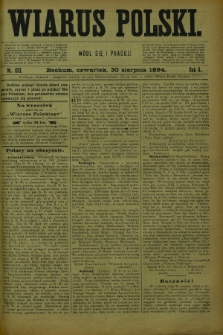Wiarus Polski. R.4, nr 100 (30 sierpnia 1894)