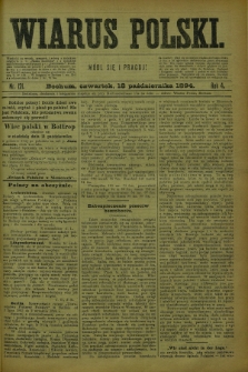 Wiarus Polski. R.4, nr 121 (18 października 1894)