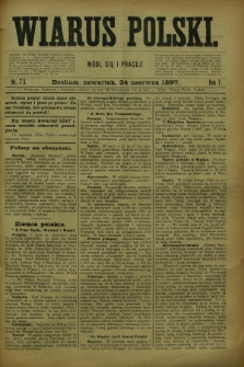 Wiarus Polski. R.7, nr 73 (24 czerwca 1897)