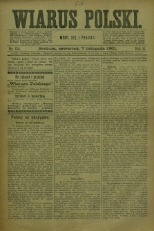 Wiarus Polski. R.11, nr 134 (7 listopada 1901)