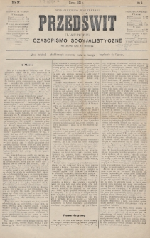 Przedświt = L'Aurore : czasopismo socyjalistyczne : wydawnictwo „Walki Klas”. R. 4, 1885, nr 3