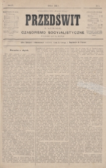 Przedświt = L'Aurore : czasopismo socyjalistyczne : wydawnictwo „Walki Klas”. R. 4, 1885, nr 4