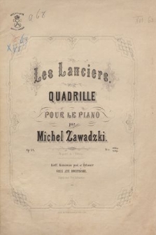 Les lanciers : quadrille pour le piano : op. 44