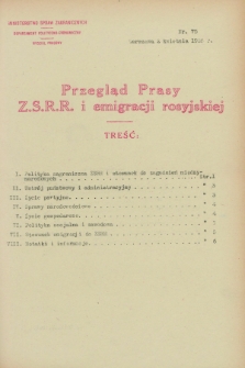 Przegląd Prasy Z.S.R.R. i emigracji rosyjskiej. 1928, nr 75 (2 kwietnia)