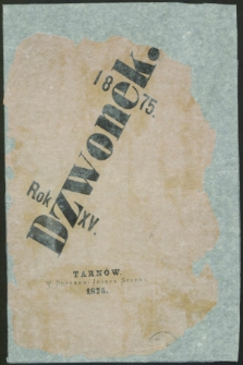 Dzwonek : pismo ludowe. R.15, Rejestr (1875)