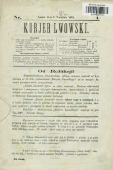 Kurjer Lwowski. 1870, nr 1 (3 kwietnia)