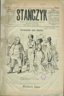 Stańczyk : pismo dla porządnych ludzi. R.1, nr 1 (6 kwietnia 1880)