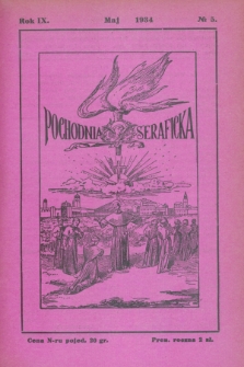 Pochodnia Seraficka : Organ Trzeciego Zakonu i Stow. Franc. Krucjaty misyjnej. R.9, № 5 (maj 1934)