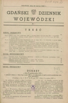 Gdański Dziennik Wojewódzki. 1946, nr 1 (30 marca)