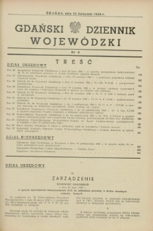 Gdański Dziennik Wojewódzki. 1946, nr 9 (10 listopada)