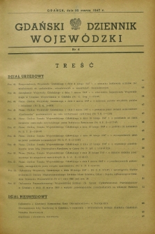 Gdański Dziennik Wojewódzki. 1947, nr 4 (25 marca)