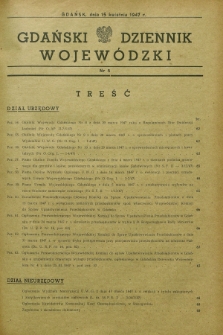 Gdański Dziennik Wojewódzki. 1947, nr 5 (15 kwietnia)