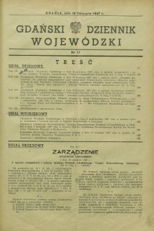 Gdański Dziennik Wojewódzki. 1947, nr 17 (15 listopada)