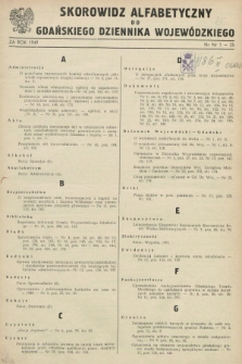 Gdański Dziennik Wojewódzki. 1949, Skorowidz alfabetyczny
