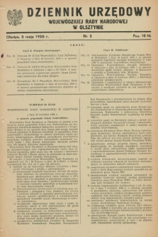 Dziennik Urzędowy Wojewódzkiej Rady Narodowej w Olsztynie. 1958, nr 3 (5 maja)