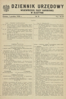 Dziennik Urzędowy Wojewódzkiej Rady Narodowej w Olsztynie. 1958, nr 8 (1 grudnia)
