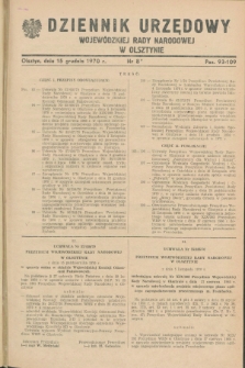 Dziennik Urzędowy Wojewódzkiej Rady Narodowej w Olsztynie. 1970, nr 8 (15 grudnia)
