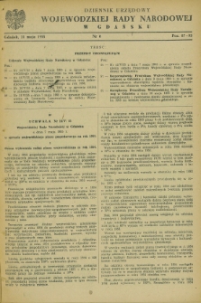 Dziennik Urzędowy Wojewódzkiej Rady Narodowej w Gdańsku. 1955, nr 8 (31 maja)