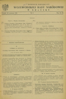 Dziennik Urzędowy Wojewódzkiej Rady Narodowej w Gdańsku. 1955, nr 9 (30 czerwca)