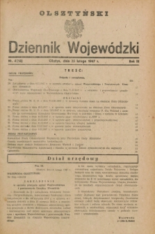 Olsztyński Dziennik Wojewódzki. R.3, nr 4 (25 lutego 1947) = nr 18