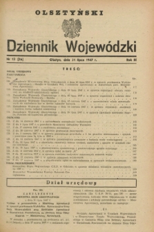 Olsztyński Dziennik Wojewódzki. R.3, nr 12 (31 lipca 1947) = nr (26)