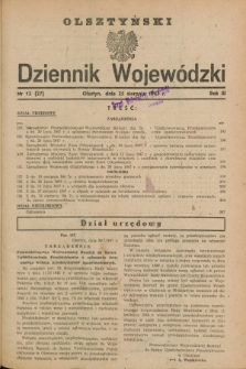 Olsztyński Dziennik Wojewódzki. R.3, nr 13 (25 sierpnia 1947) = nr (27)