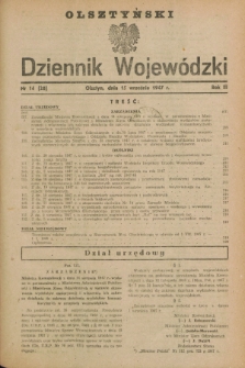 Olsztyński Dziennik Wojewódzki. R.3, nr 14 (15 września 1947) = nr (28)