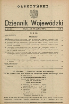 Olsztyński Dziennik Wojewódzki. R.3, nr 19 (15 grudnia 1947) = nr (33)