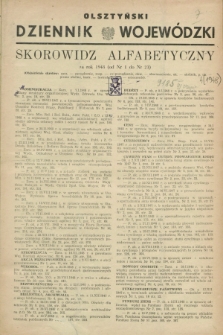 Olsztyński Dziennik Wojewódzki. R.4, Skorowidz alfabetyczny (1948)