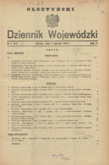 Olsztyński Dziennik Wojewódzki. R.4, nr 1 (2 stycznia 1948) = nr 34