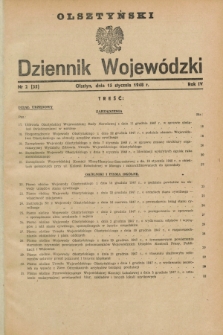 Olsztyński Dziennik Wojewódzki. R.4, nr 2 (15 stycznia 1948) = nr 35