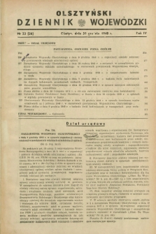 Olsztyński Dziennik Wojewódzki. R.4, nr 23 (30 grudnia 1948) = nr (56)
