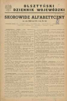 Olsztyński Dziennik Wojewódzki. R.5, Skorowidz alfabetyczny (1949)