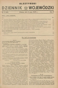 Olsztyński Dziennik Wojewódzki. R.5, nr 9 (5 maja 1949) = nr (65)