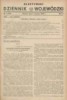 Olsztyński Dziennik Wojewódzki. R.5, nr 11 (4 czerwca 1949) = nr (67)