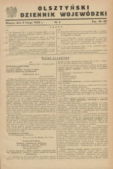 Olsztyński Dziennik Wojewódzki. [R.6], nr 3 (5 lutego 1950)