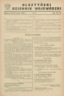 Olsztyński Dziennik Wojewódzki. [R.6], nr 6 (20 marca 1950)
