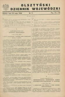 Olsztyński Dziennik Wojewódzki. [R.6], nr 11 (25 maja 1950)