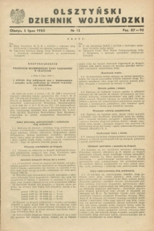 Olsztyński Dziennik Wojewódzki. [R.6], nr 13 (5 lipca 1950)