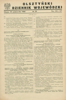 Olsztyński Dziennik Wojewódzki. [R.6], nr 20 (20 października 1950)