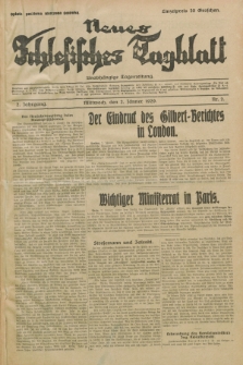 Neues Schlesisches Tagblatt : unabhängige Tageszeitung. Jg.2, Nr. 2 (2 Jänner 1929)