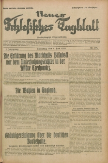 Neues Schlesisches Tagblatt : unabhängige Tageszeitung. Jg.2, Nr. 144 (1 Juni 1929)