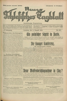 Neues Schlesisches Tagblatt : unabhängige Tageszeitung. Jg.2, Nr. 207 (4 August 1929)