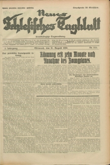Neues Schlesisches Tagblatt : unabhängige Tageszeitung. Jg.2, Nr. 223 (21 August 1929)