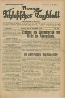 Neues Schlesisches Tagblatt : unabhängige Tageszeitung. Jg.2, Nr. 260 (27 September 1929)