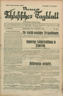 Neues Schlesisches Tagblatt : unabhängige Tageszeitung. Jg.2, Nr. 294 (31 Oktober 1929)