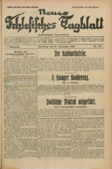 Neues Schlesisches Tagblatt : unabhängige Tageszeitung. Jg.2, Nr. 343 (21 Dezember 1929)