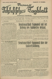 Neues Schlesisches Tagblatt : unabhängige Tageszeitung. Jg.3, Nr. 77 (20 März 1930)