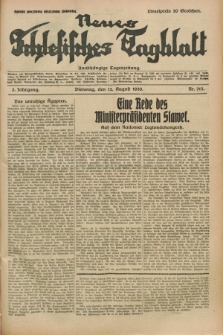 Neues Schlesisches Tagblatt : unabhängige Tageszeitung. Jg.3, Nr. 215 (12 August 1930)