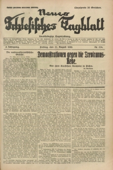 Neues Schlesisches Tagblatt : unabhängige Tageszeitung. Jg.3, Nr. 224 (22 August 1930)